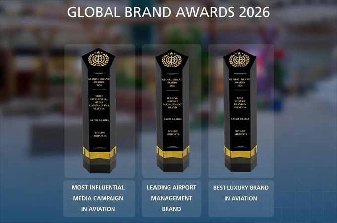 KSA Business: Riyadh Airports secures triple honours at Global Brand Awards 2026